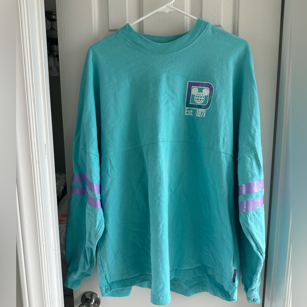 Disney World Spirit Jersey Teal and Purple Long Sleeve